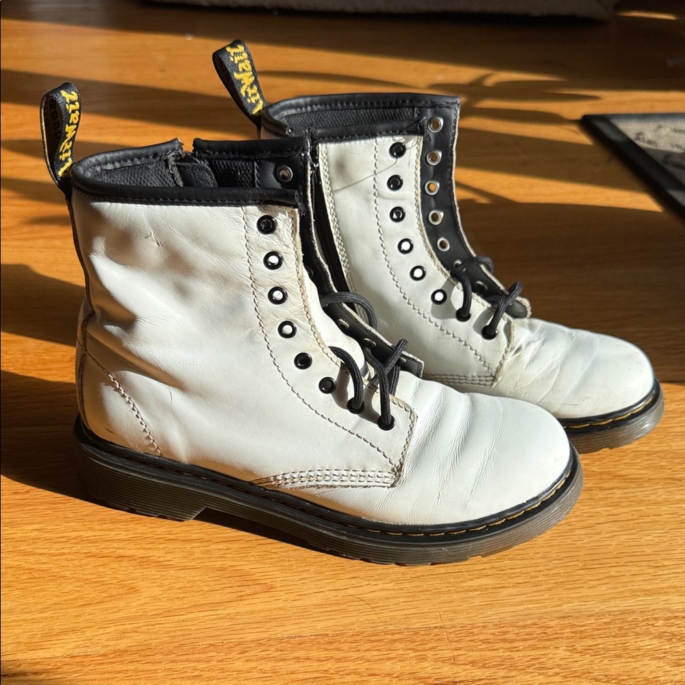 Dr. Martens youth size 4 white boots